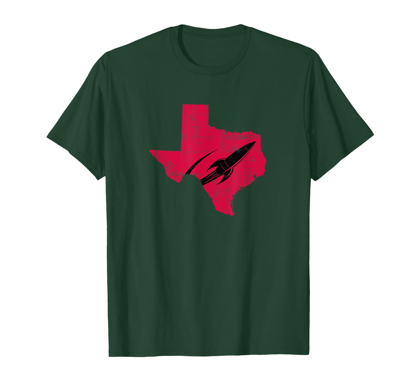 Rocket over Texas Rocket to Space Blastoff Houston Countdown T-Shirt