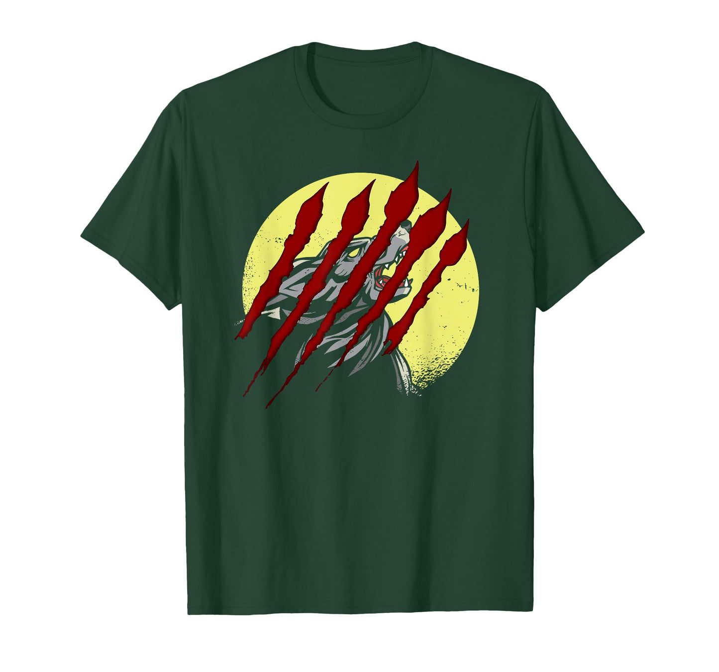 Werewolf Full Moon Horror Movie Scratches Howling Wolf T-Shirt