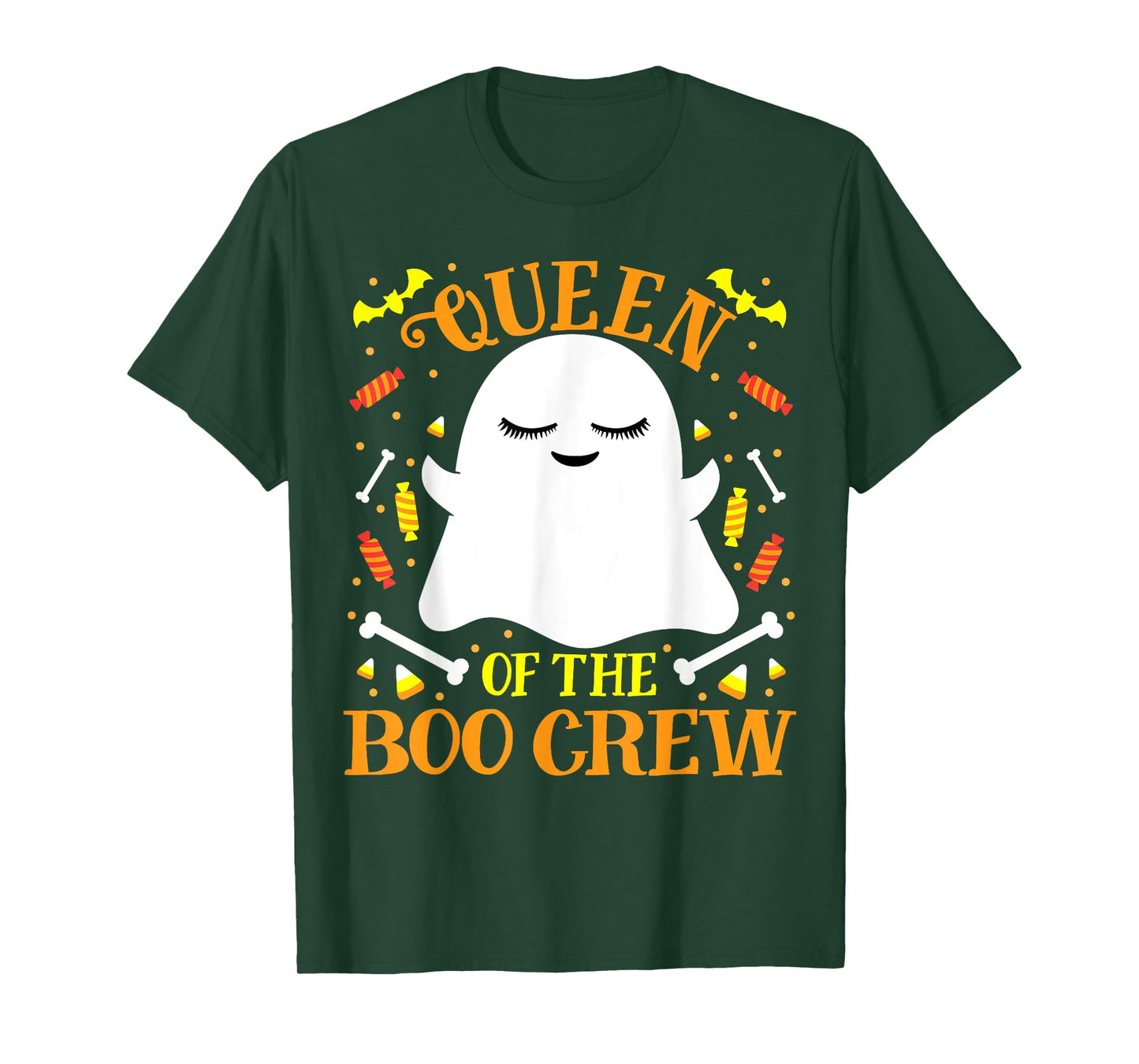 Queen Boo Crew Ghost Matching Family Wife Women Halloween T-Shirt