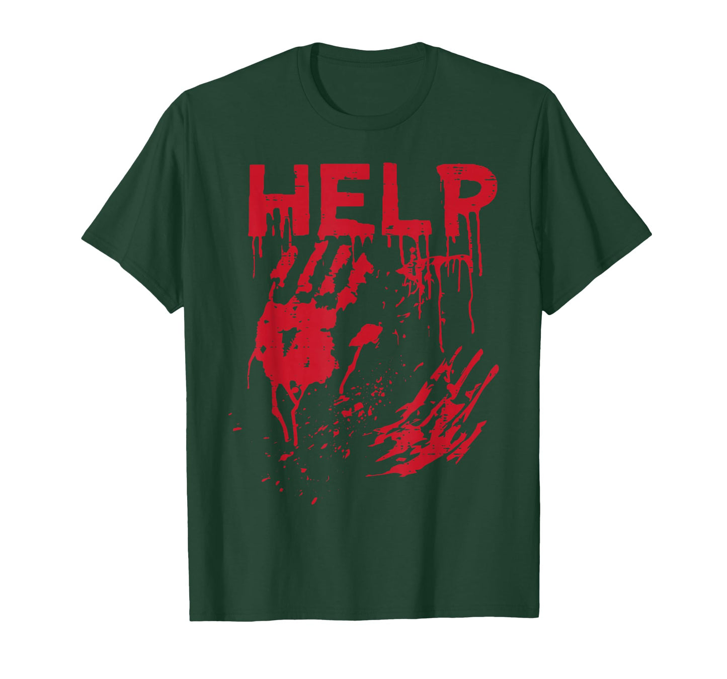 Halloween Help Blood Hands Funny Zombie Costume Men Women T-Shirt