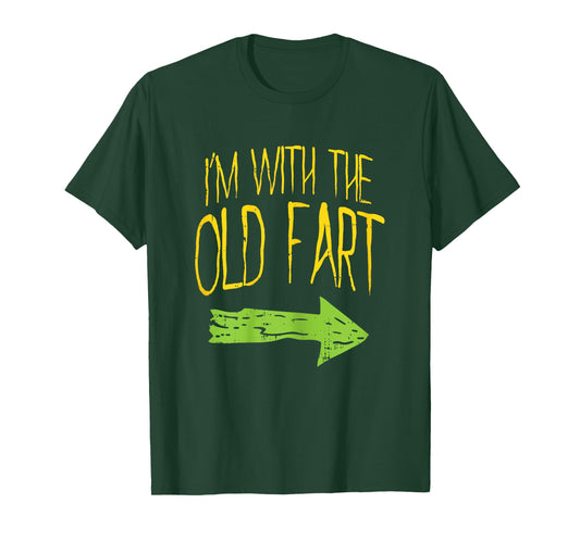 Im With The Old Fart Fun Matching Couples Halloween Costume T-Shirt