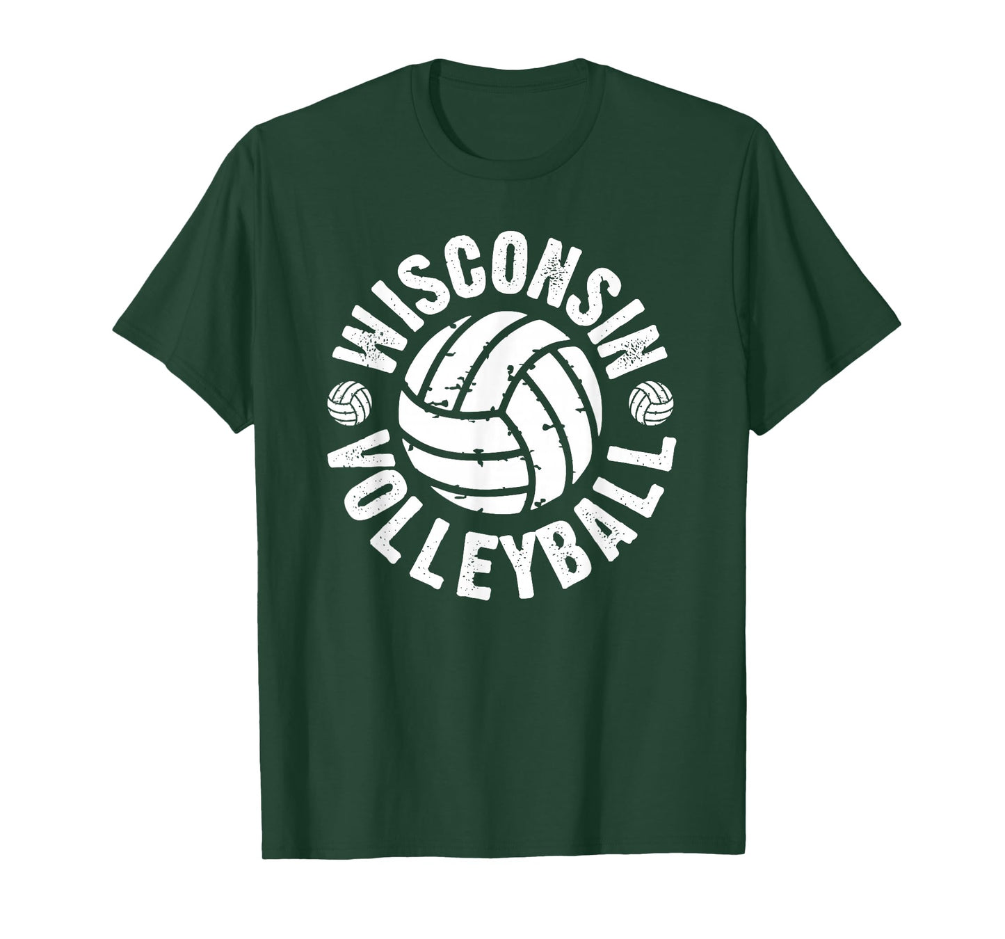 Wisconsin Volleyball Classic Style Vintage Distressed T-Shirt