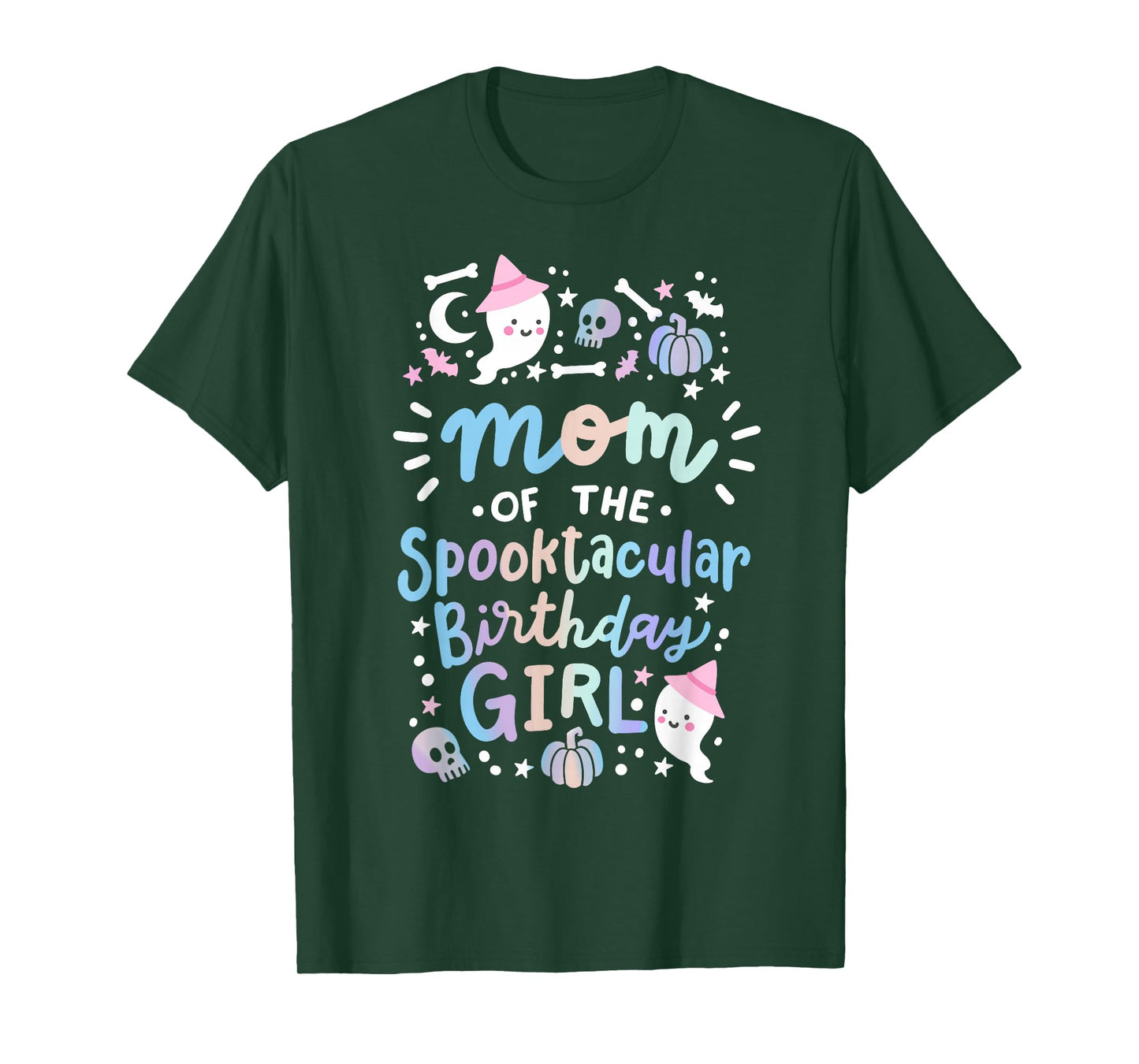 Mom of the Spooktacular Birthday Girl Halloween Family T-Shirt