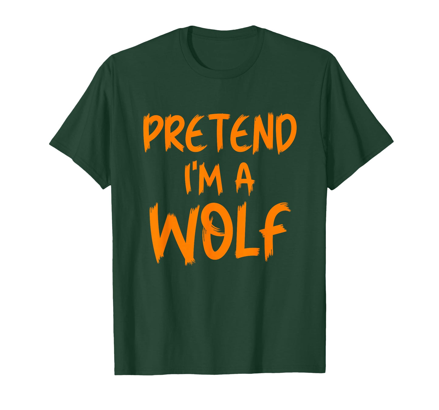 Halloween Pretend I'm A Wolf Costume Funny Lazy Adult Kids T-Shirt