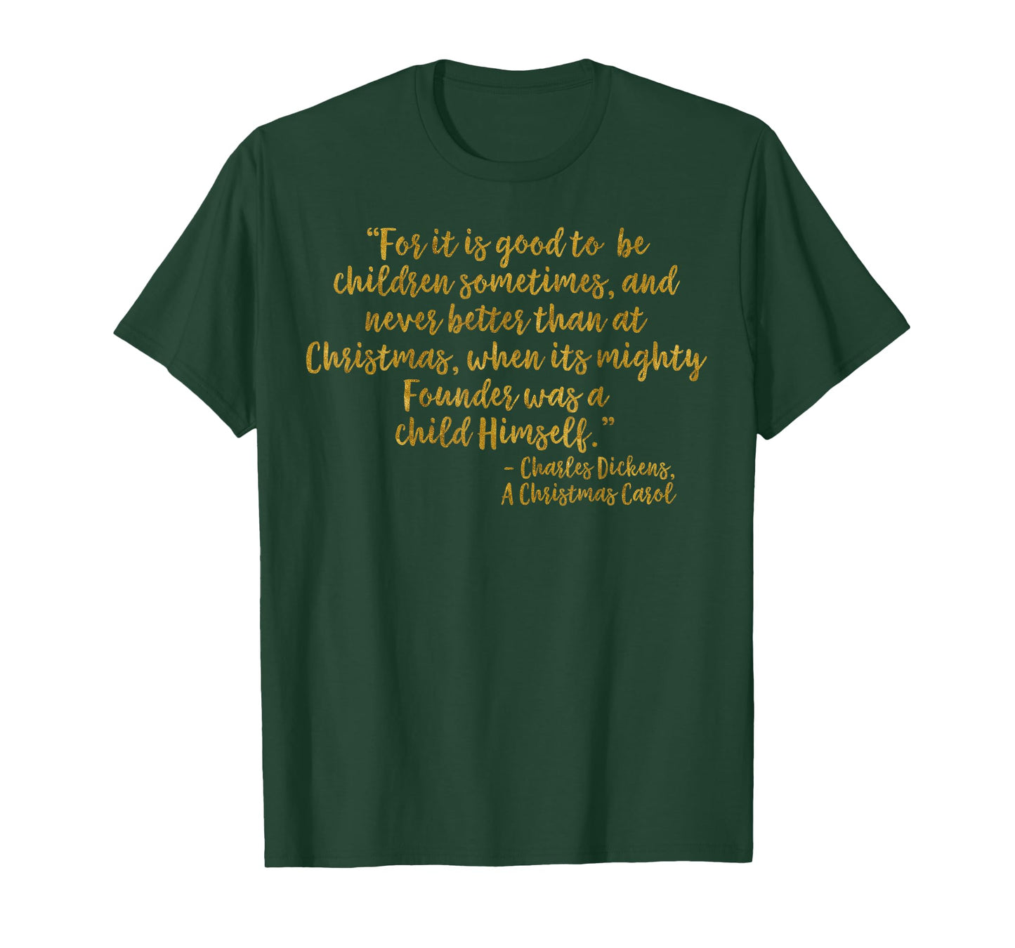 Founder Lord Jesus Christ Faux Gold Christmas Carol T Shirt