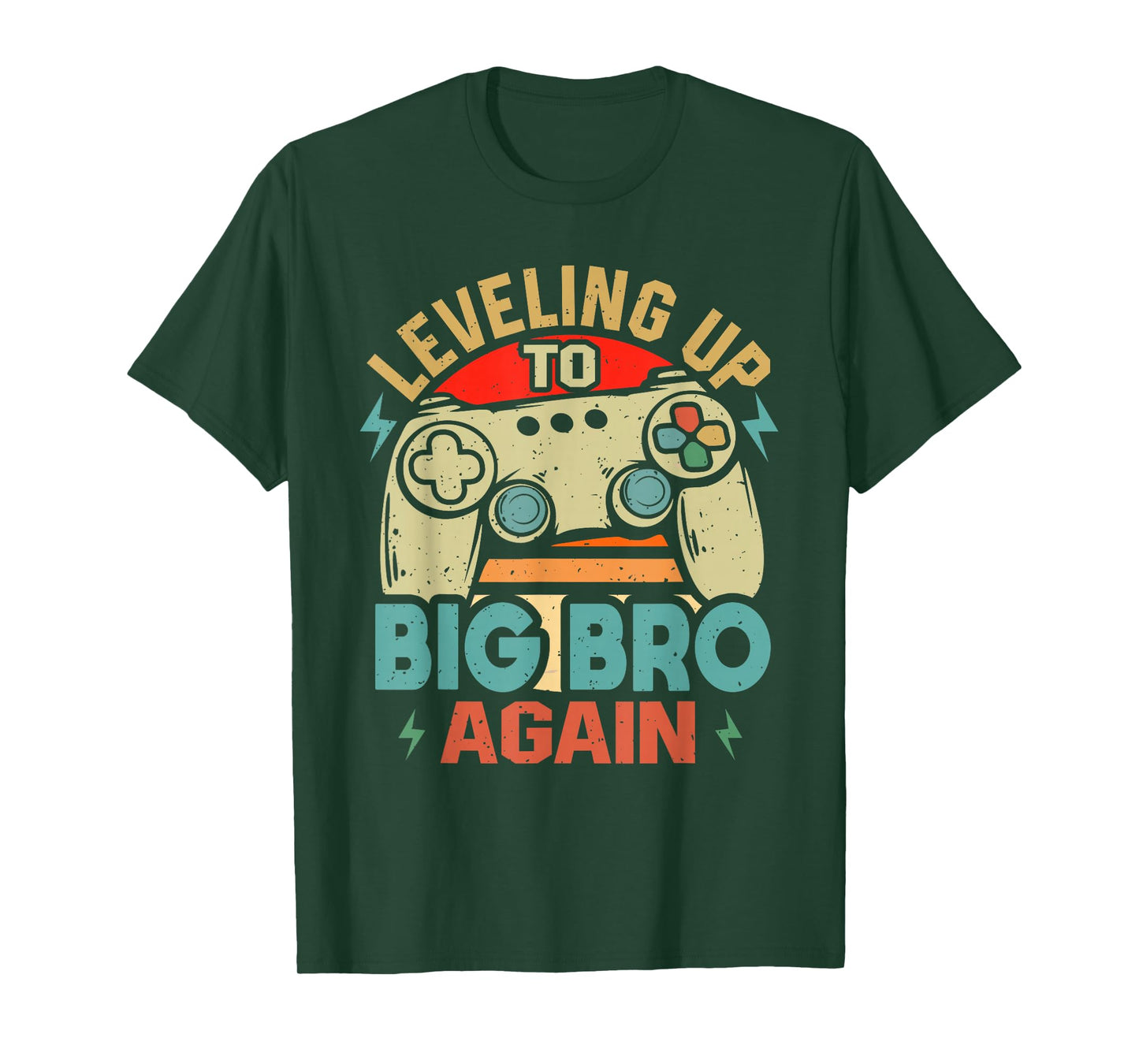 Leveling Up To Big Bro Again Vintage Gamer Brother Again T-Shirt