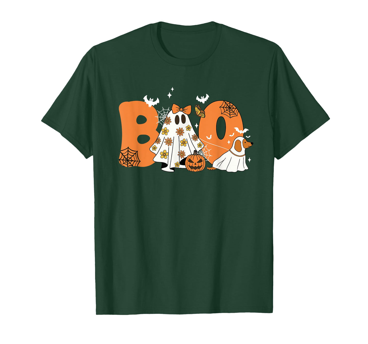 Funny Dachshund Ghost Halloween Pumpkin Spooky Dog Lover T-Shirt