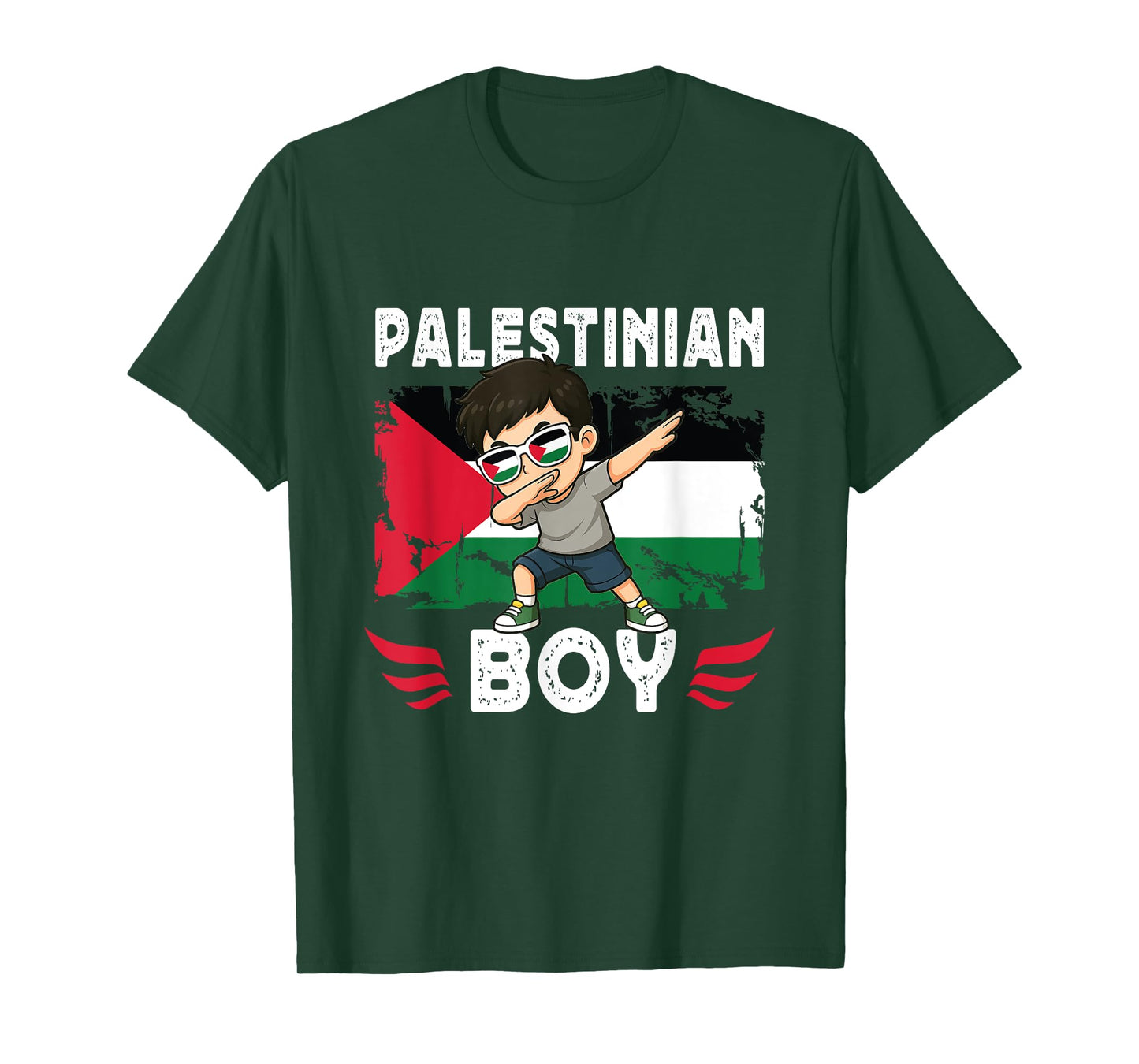 Palestinian Boy Dab Pose Palestinian Son Palestine Flag T-Shirt