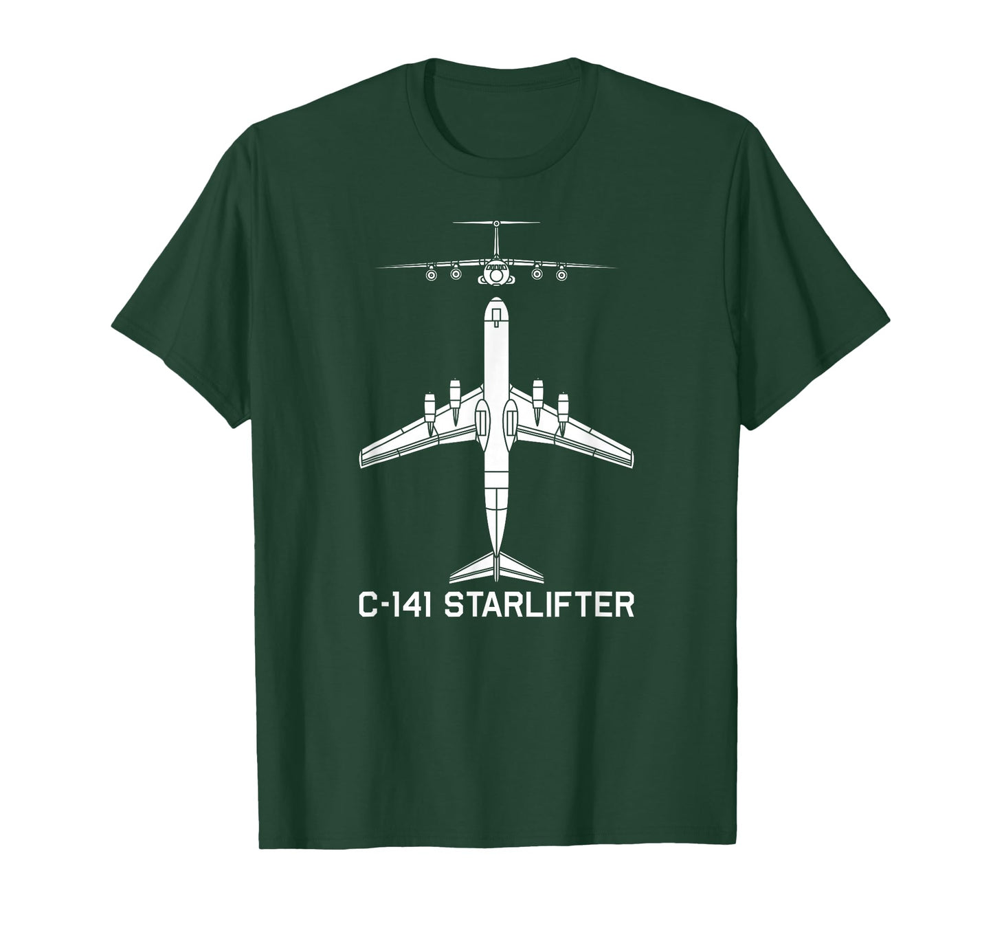 C-141 Starlifter Military Airlifter Plane Silhouette T-Shirt