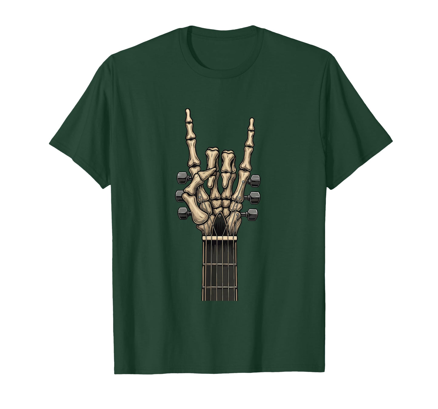 Rock On Skeleton Hand - Halloween Guitarist Guitar Player T-Shirt