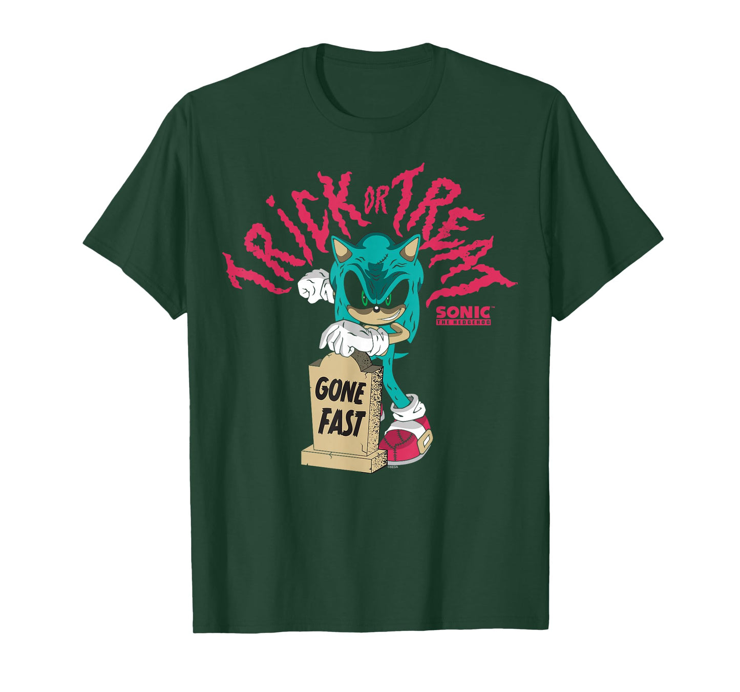 Sonic The Hedgehog Halloween Gone Fast Creepy Zombie Sonic T-Shirt