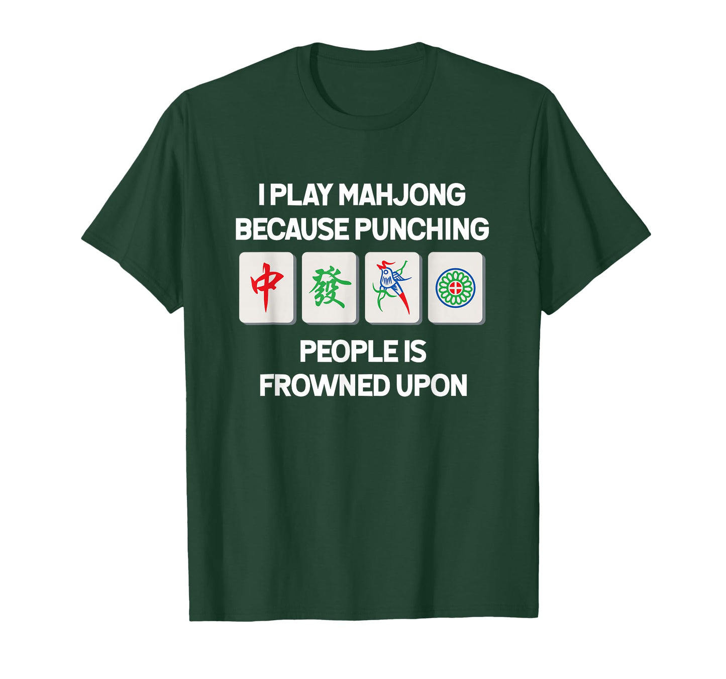Funny Mahjong Punch Tee China Game Gifts For Men Women T-Shirt