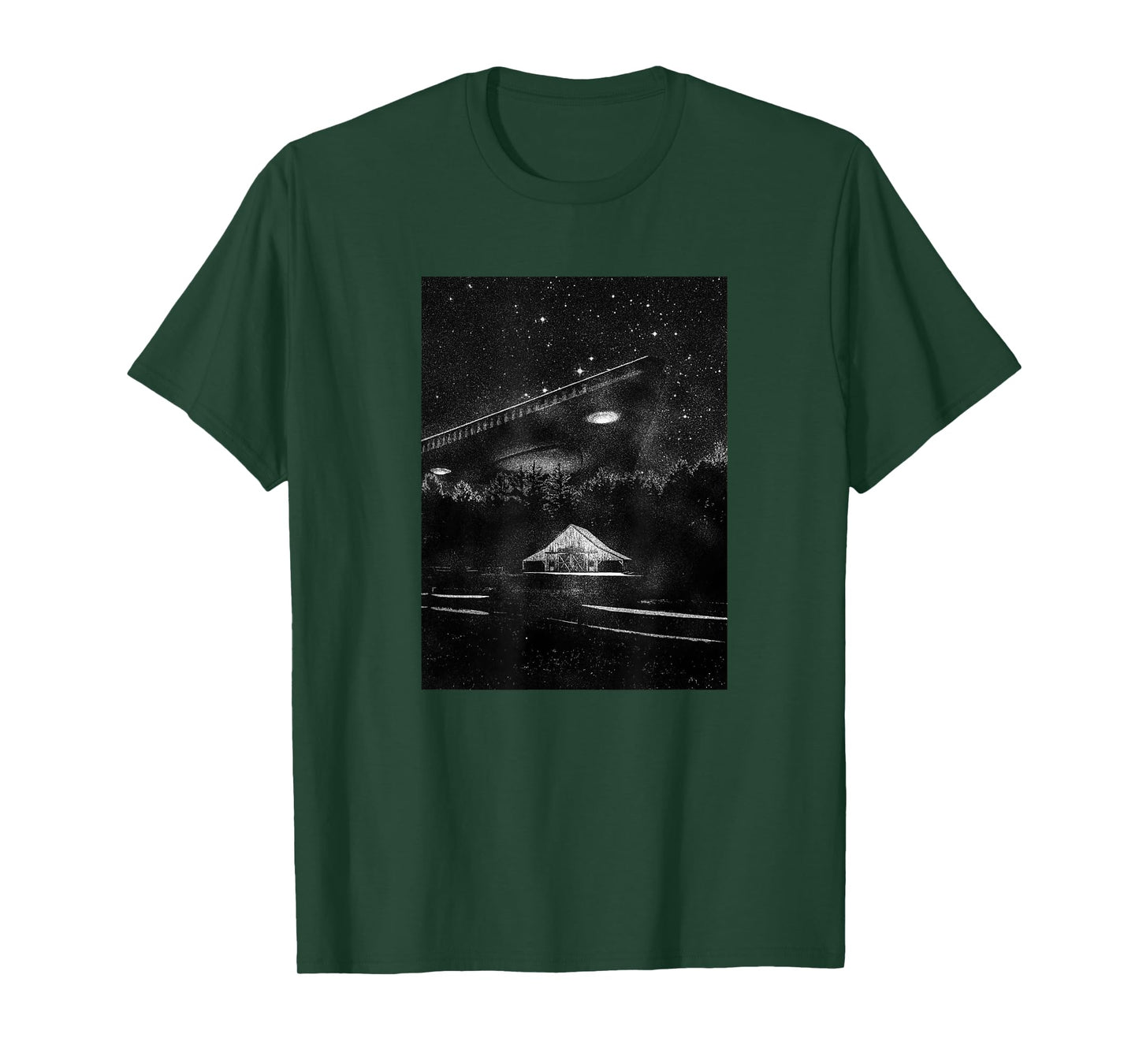 UFO Art - TR3B Triangle Spacecraft, Visiting Alien T-Shirt