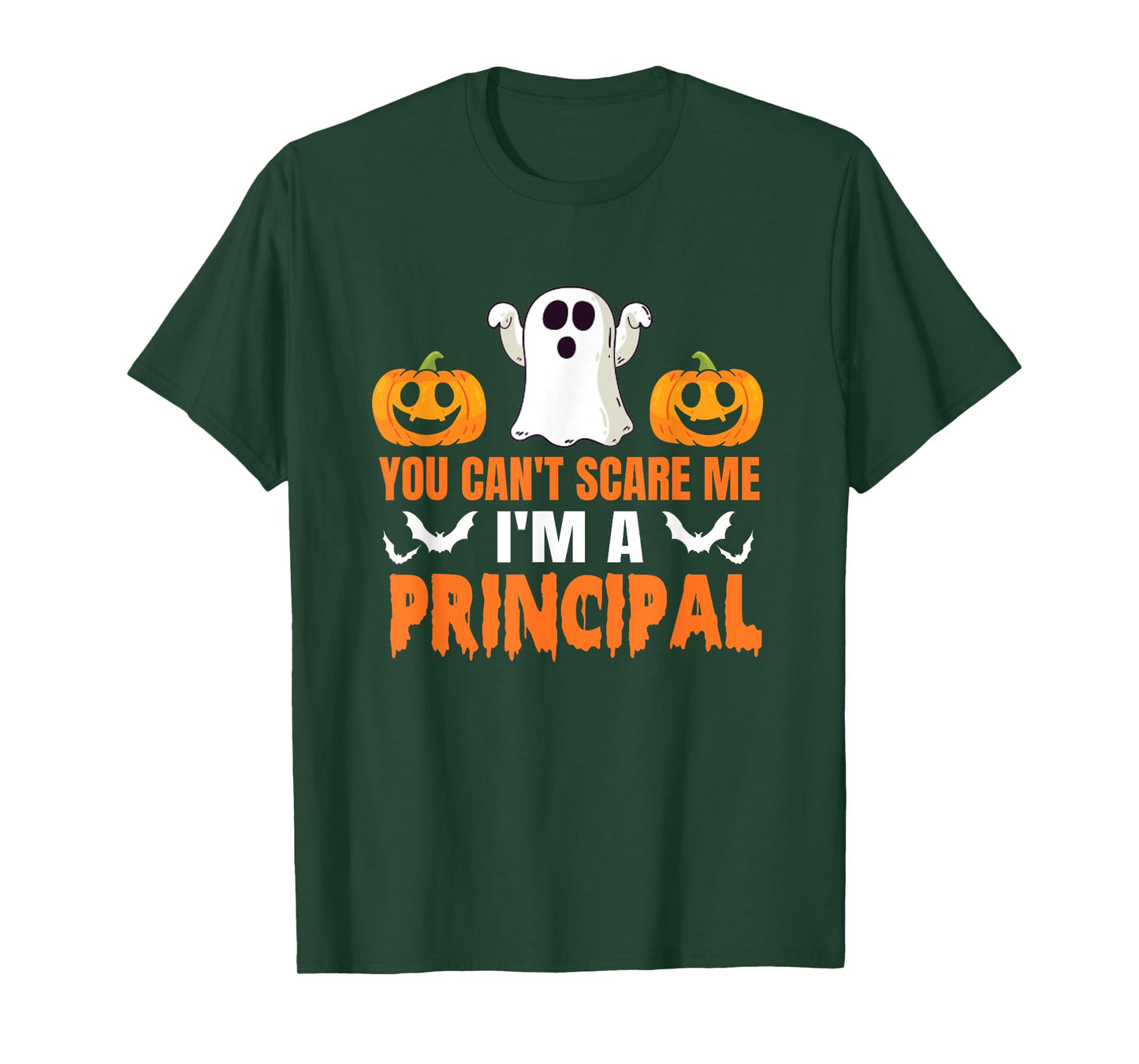 You Can't Scare Me I'm A Principal Halloween Design T-Shirt