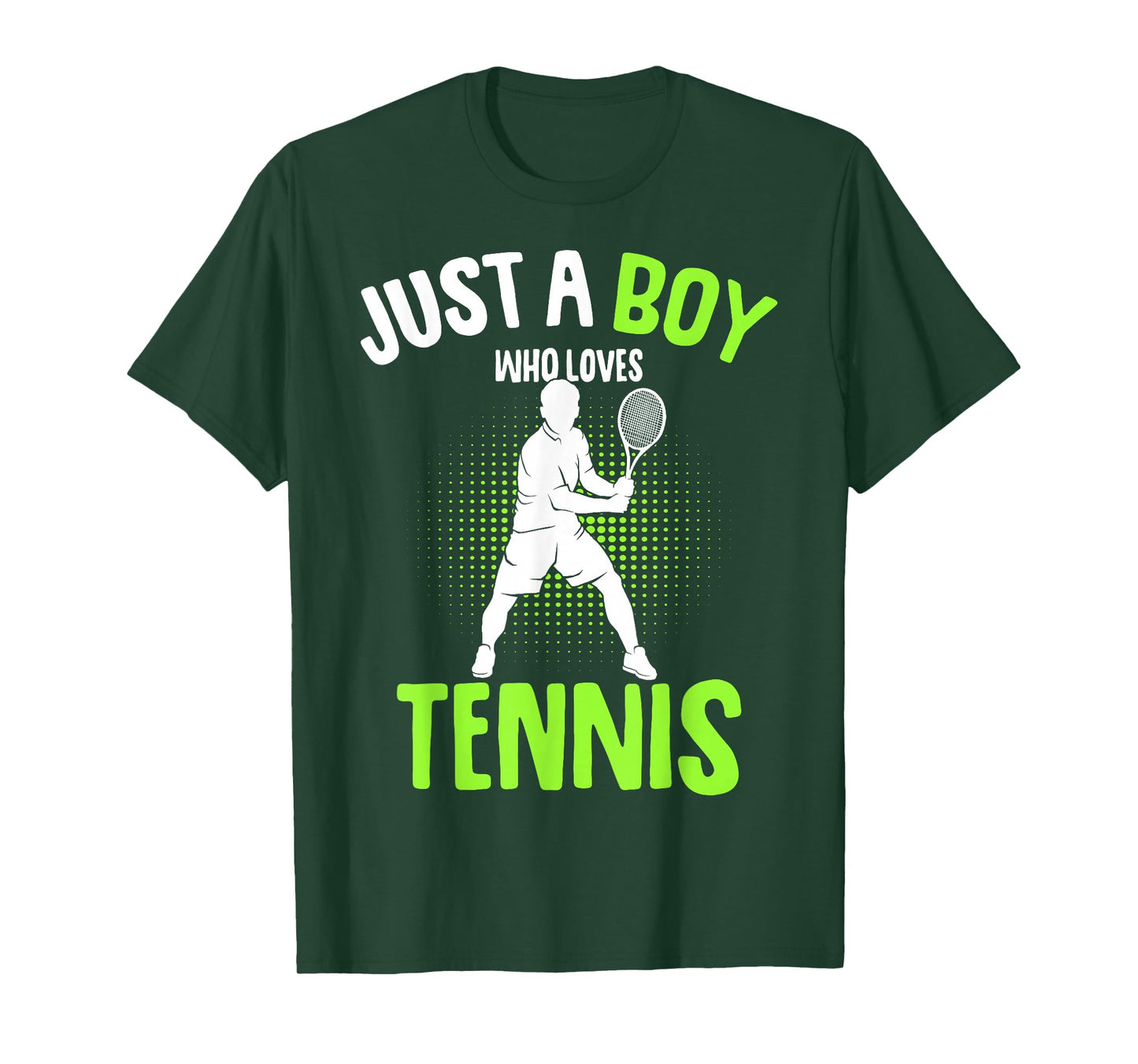 Just a Boy who Loves Tennis Player Boys Kids T-Shirt