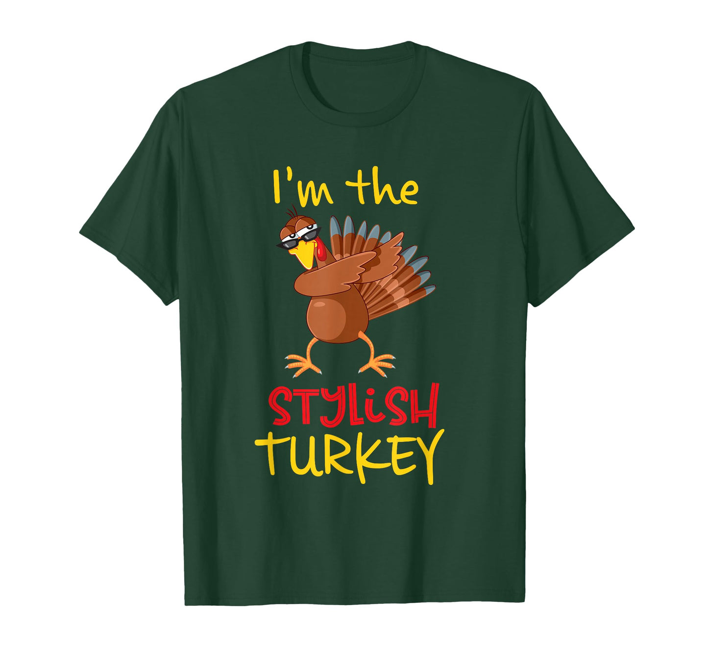 Stylish Turkey Matching Family Group Thanksgiving Party T-Shirt