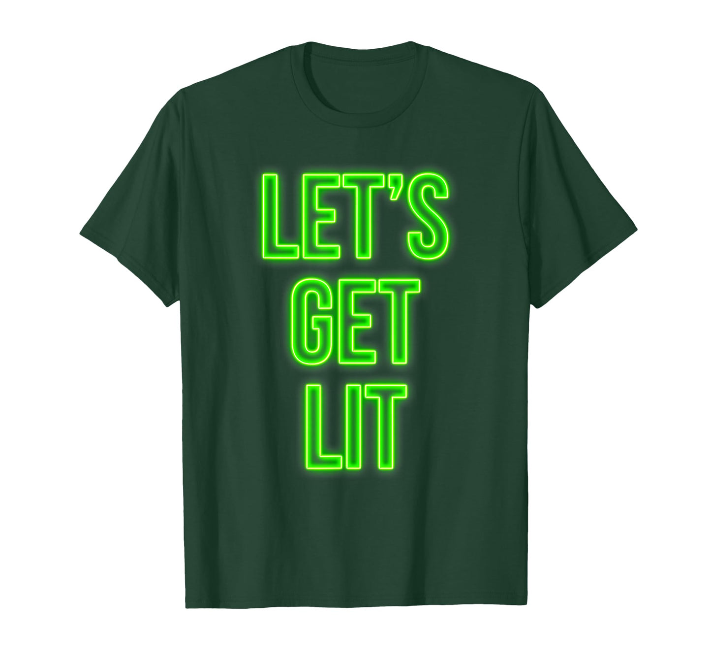 Get Lit Christmas T-Shirt Neon Vintage Retro Outfit T-Shirt