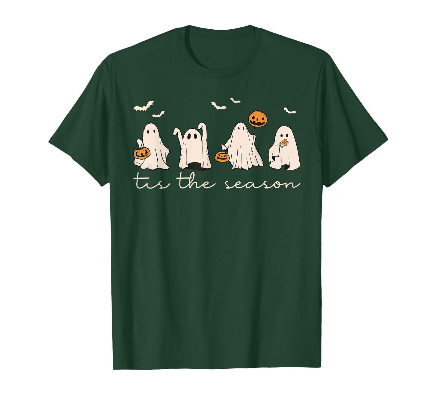 Tis The Season Ghost Halloween Spooky Season Jack O Lantern T-Shirt
