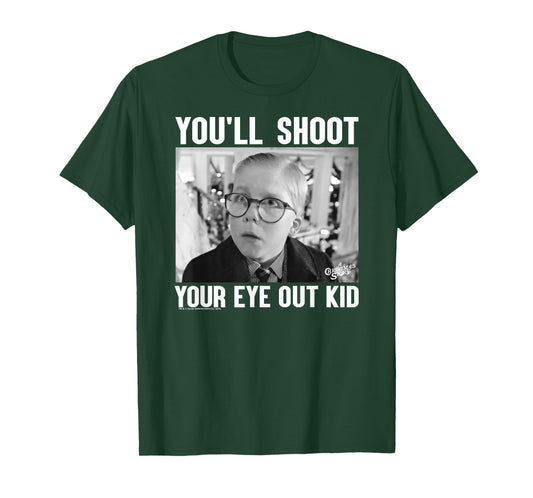 A Christmas Story Sad Ralphie Black and White Photo Holiday T-Shirt