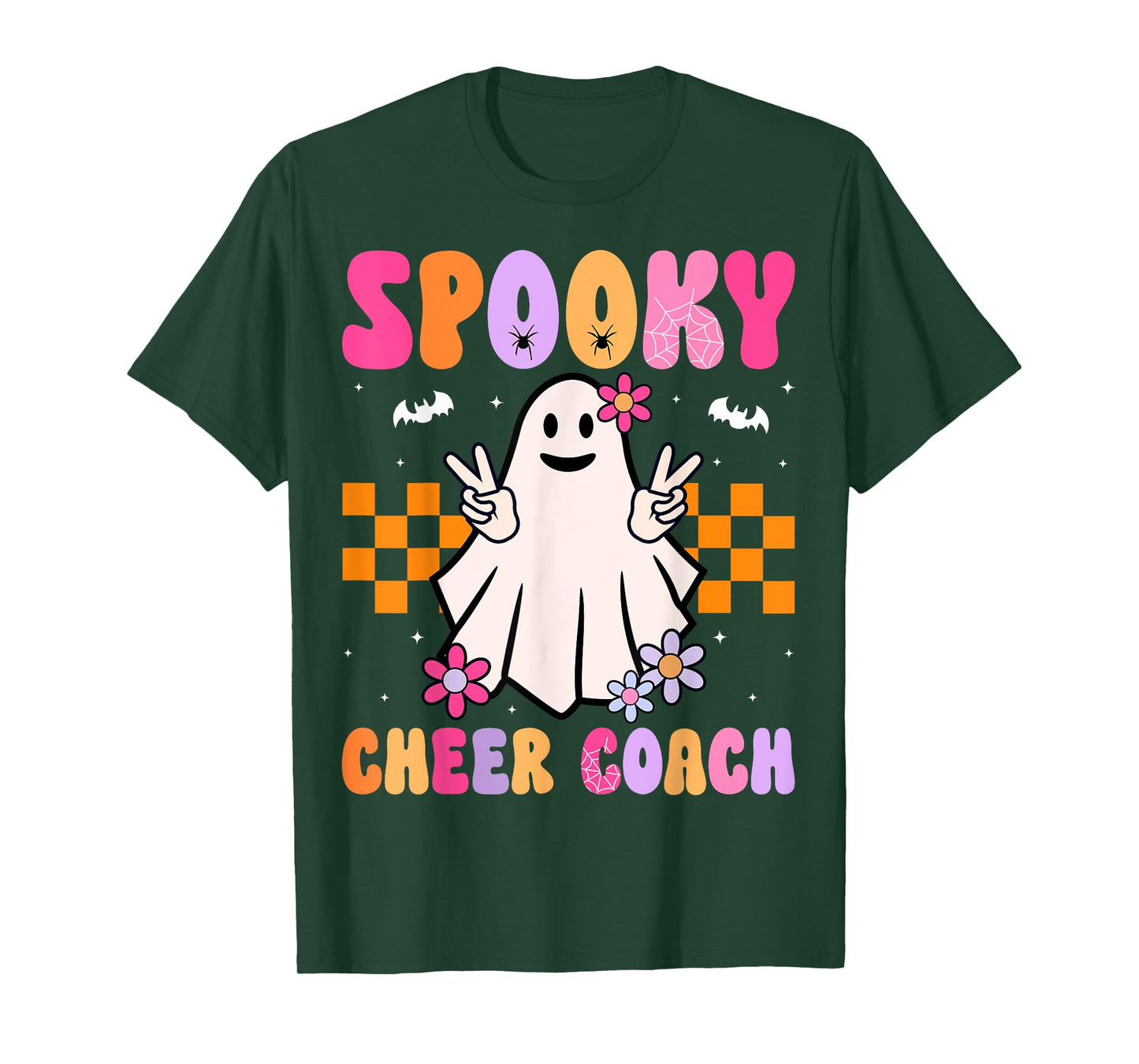 Spooky Cheer Coach - Cheerleader Coach Halloween Ghost T-Shirt