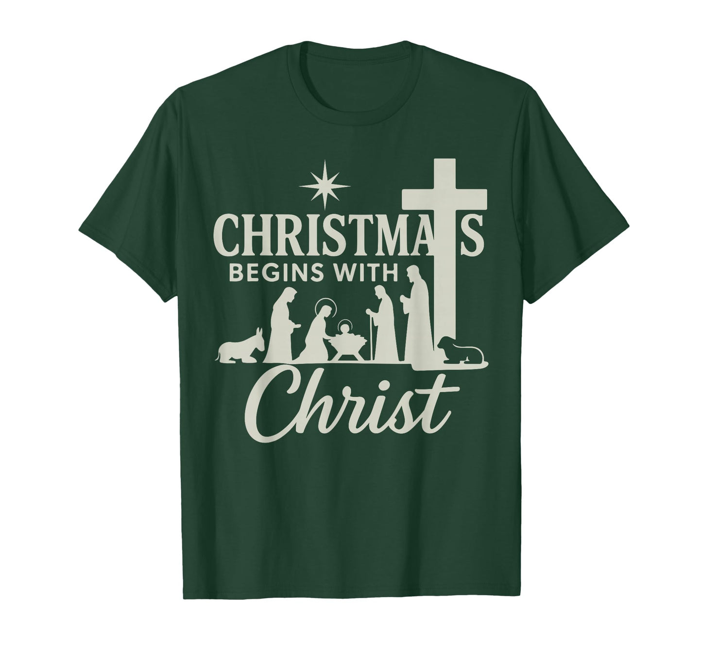 Jesus Christmas Begins with Christ Pjs Pajamas Toddler Boy T-Shirt