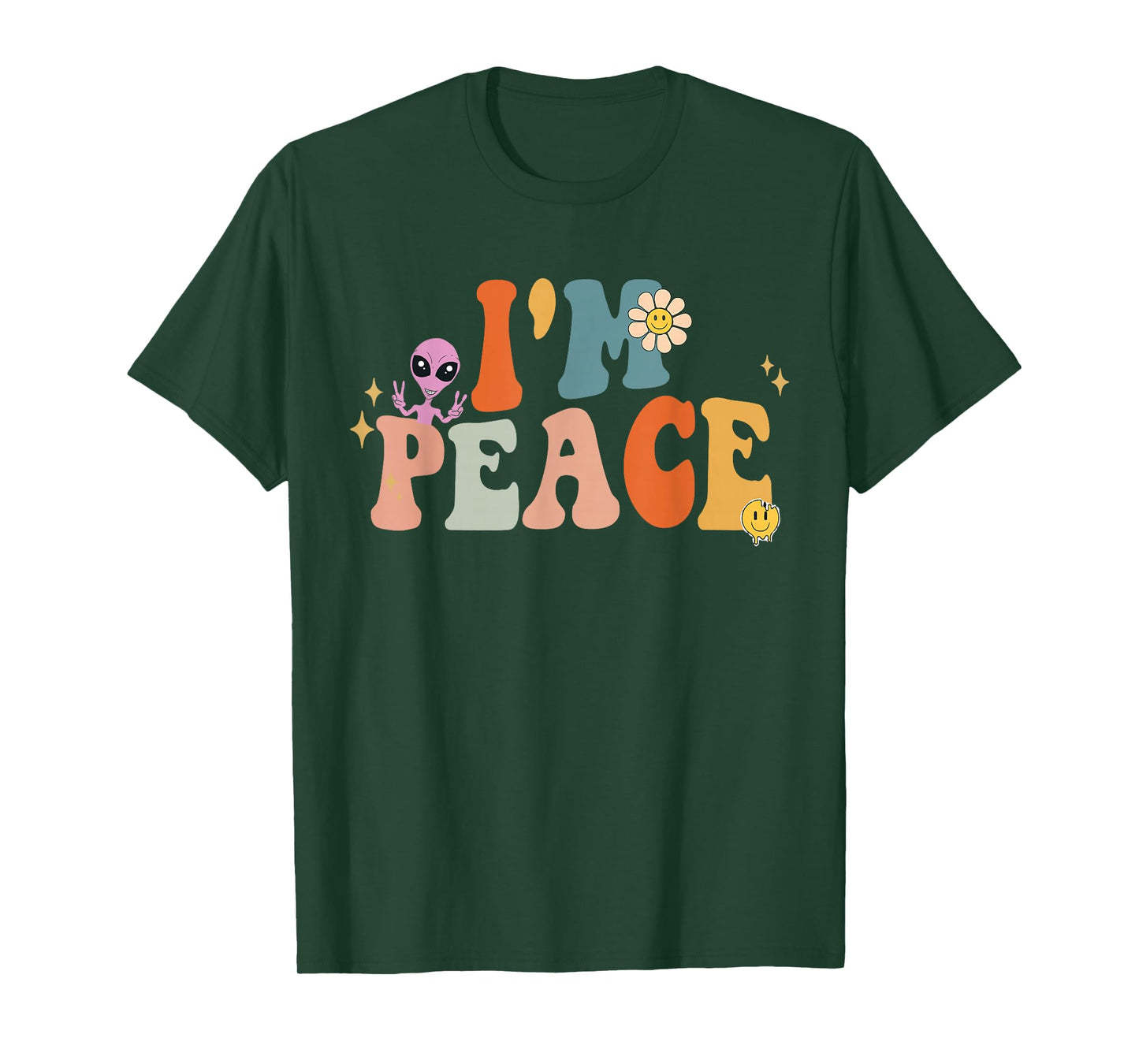I come in peace Im peace groovy matching couples T-Shirt