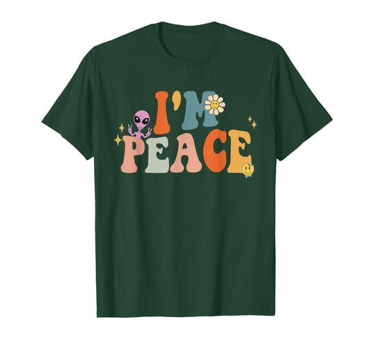 I come in peace Im peace groovy matching couples T-Shirt