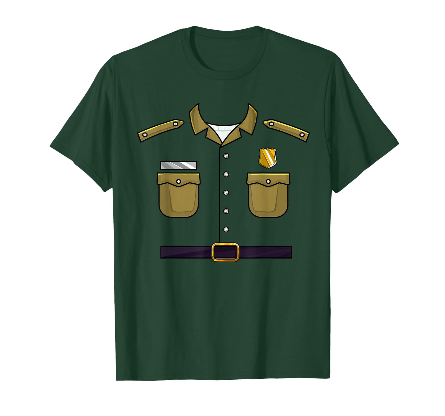 Forest Park Ranger Easy Lazy Funny Halloween Costume Cosplay T-Shirt