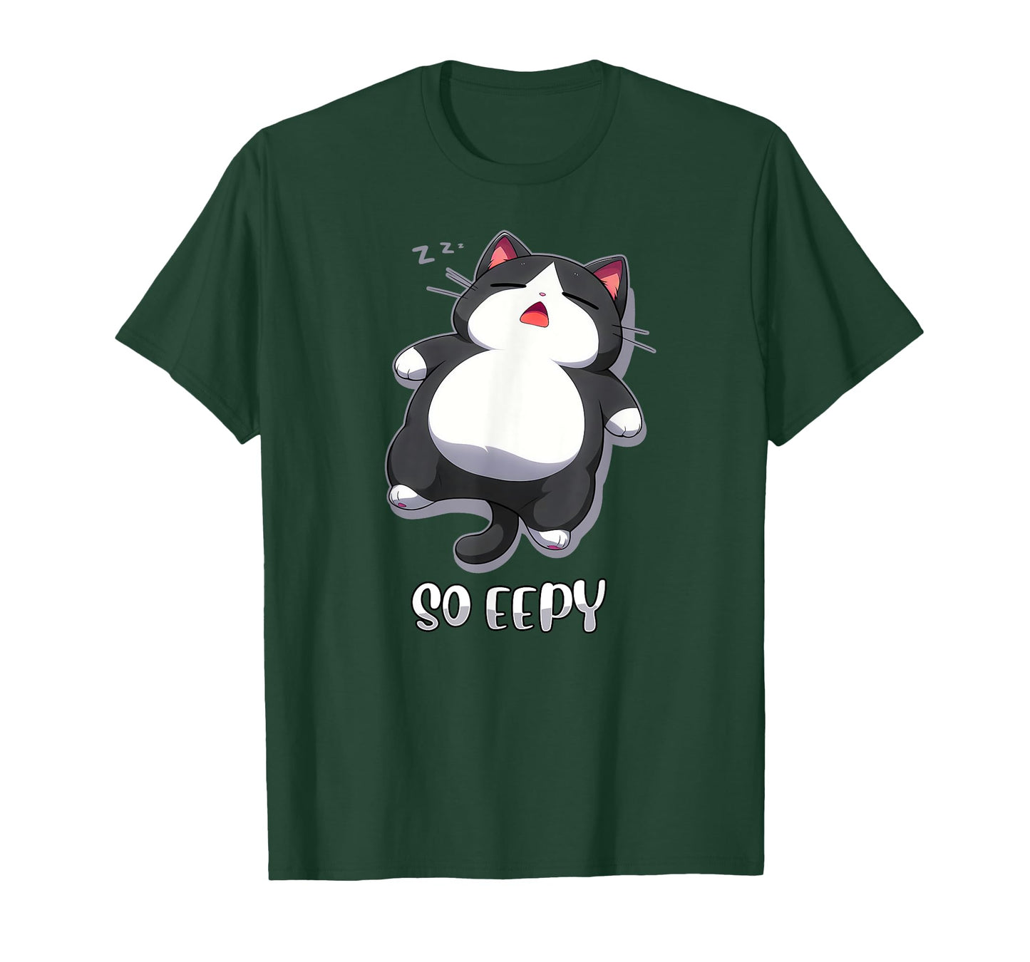 SO EEPY Cat Meme Lazy Cat Anime Kawaii Brainrot Cute Cat T-Shirt