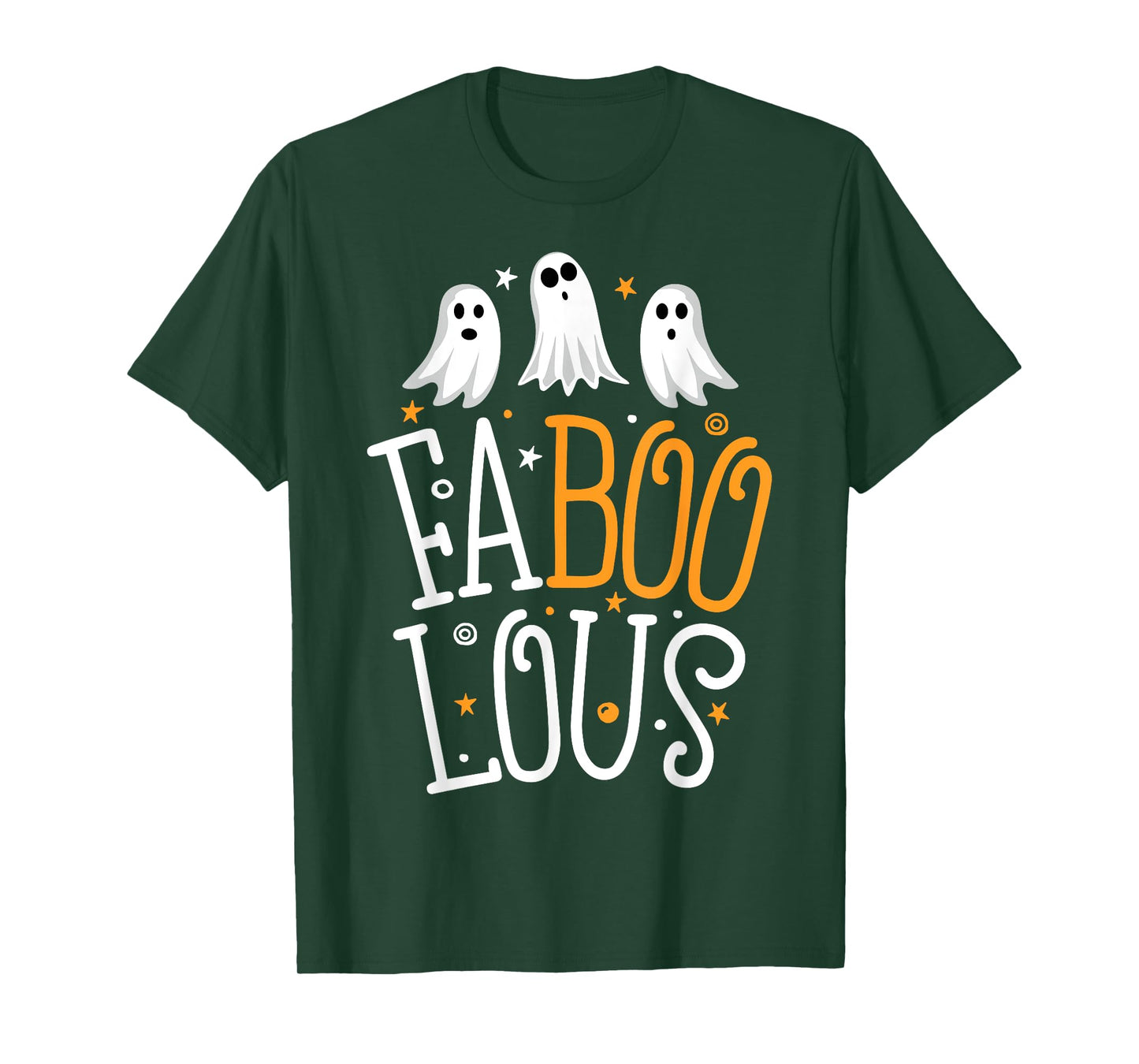 Faboolous Ghost Halloween Funny Men Women Boo Crew Pun T-Shirt