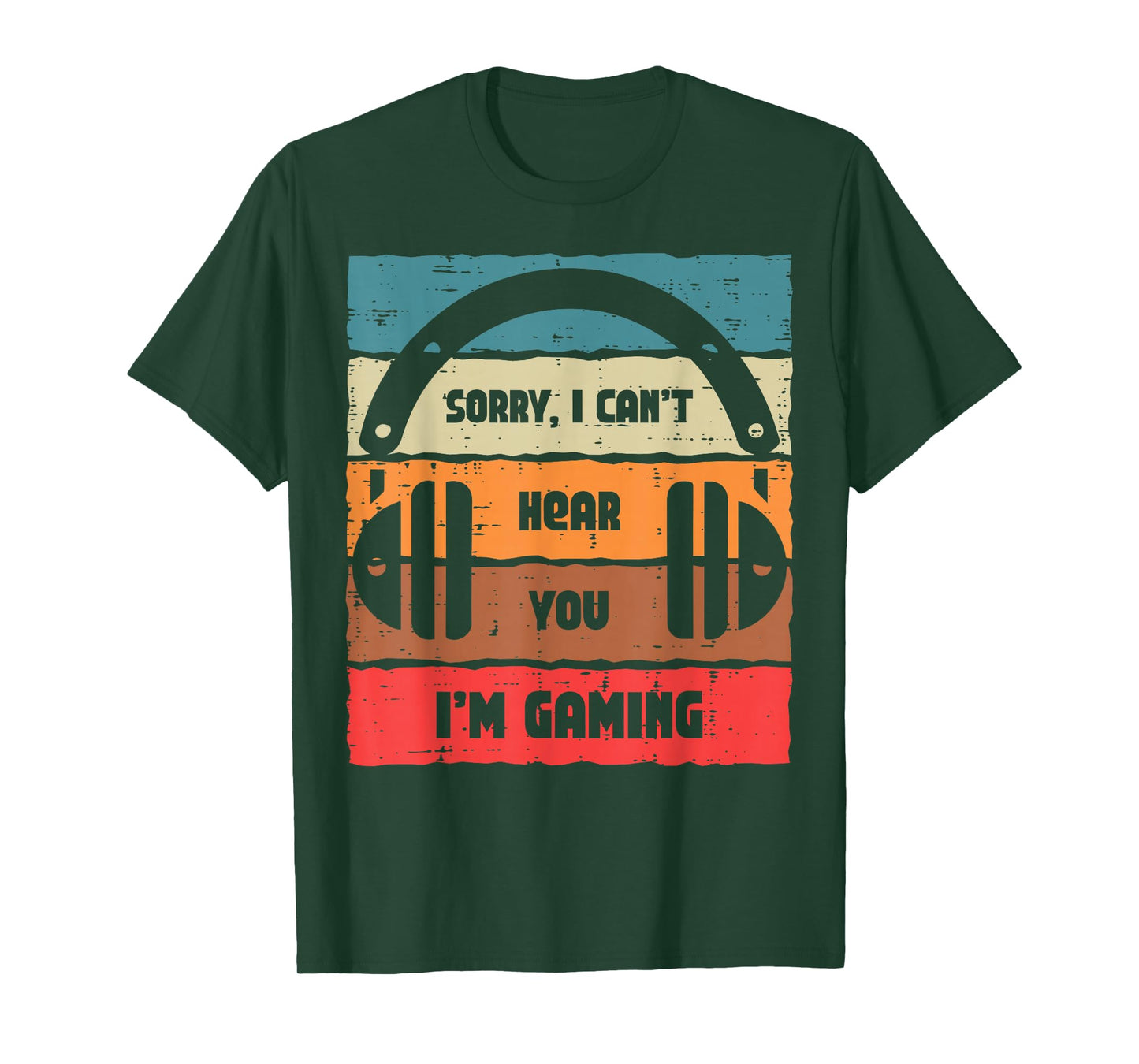 Sorry Cant Hear You Im Gaming Retro Video Gamer Men Boys Kid T-Shirt
