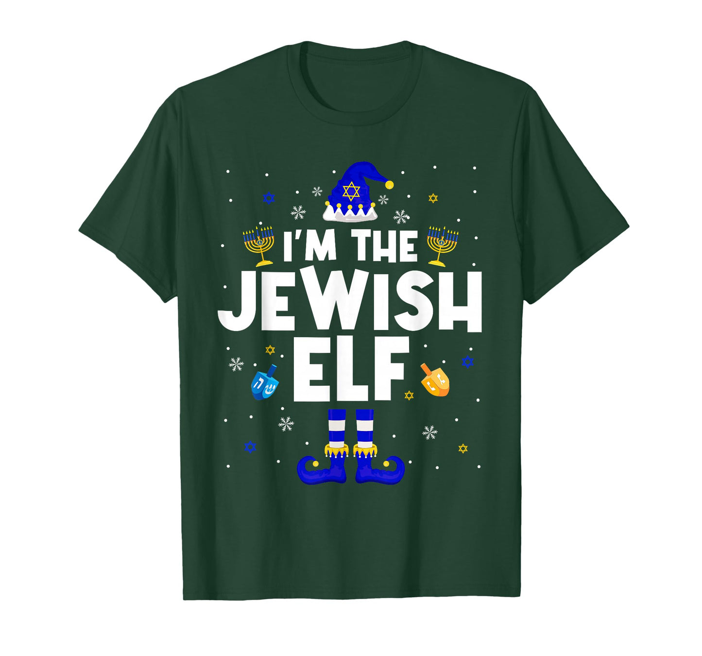 I'm The Jewish Elf Hanukkah Chanukah Christmas Family Group T-Shirt
