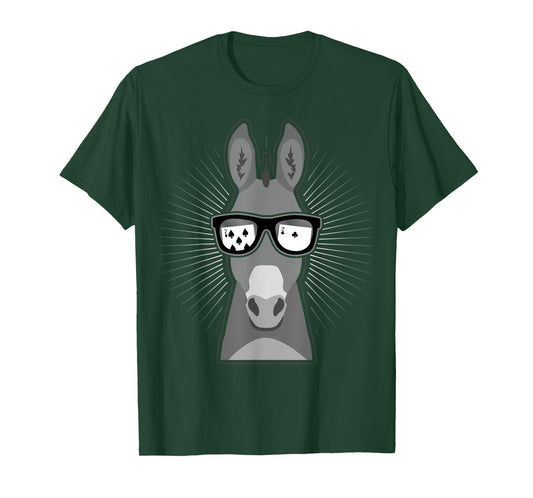 Funny Donkey Card Player With Seven Deuce T-Shirt