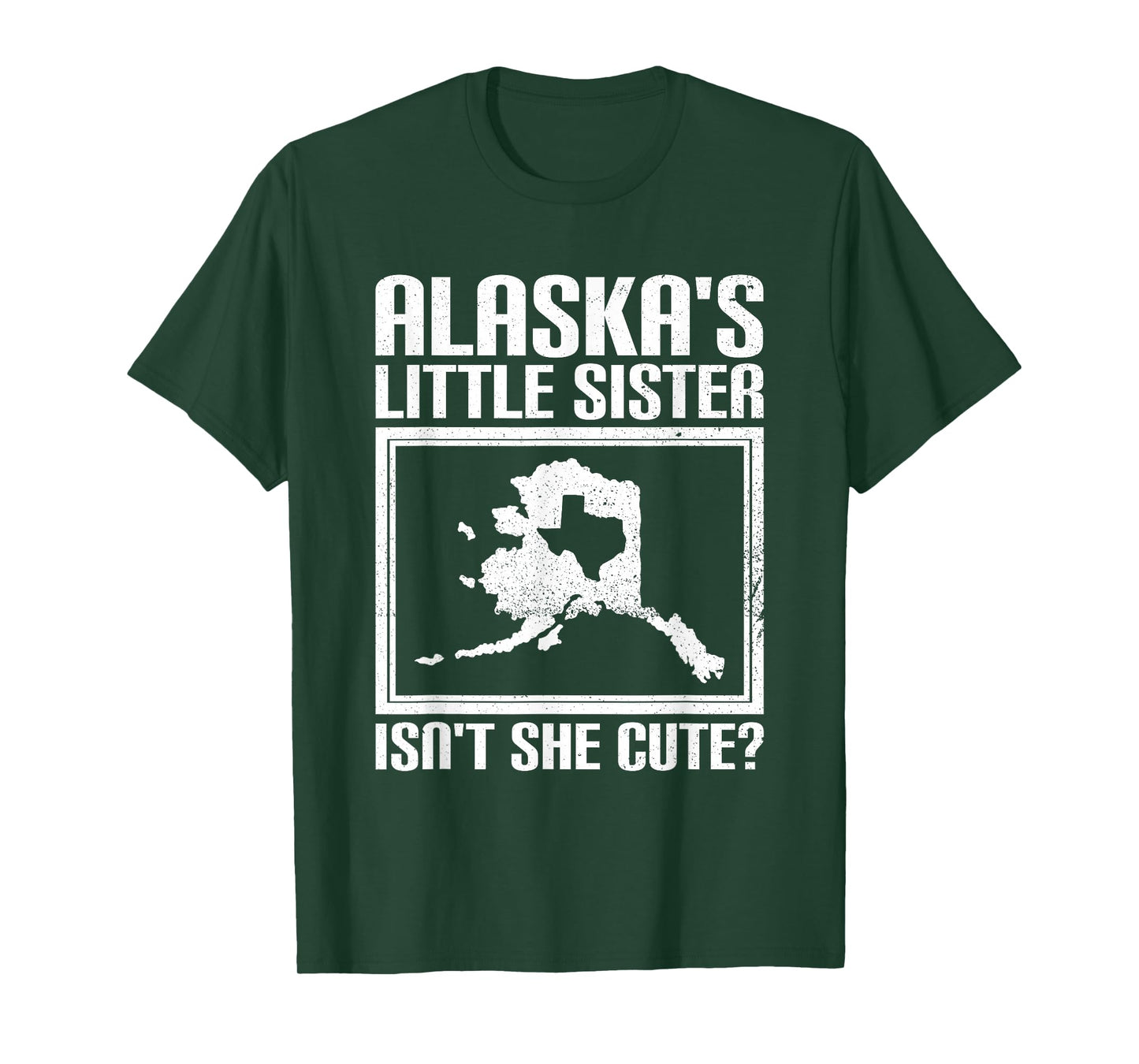 Funny Alaska Day Cute Texas Little Sister Alaska State Pride T-Shirt