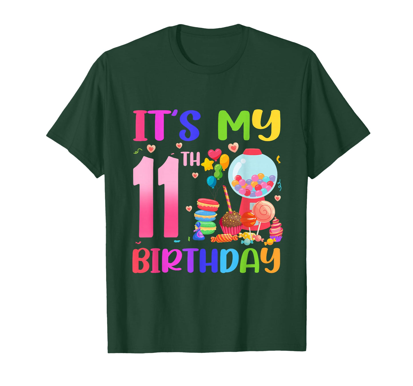 It's My 11th Birthday Girl Candy Candyland 11 Year Old T-Shirt