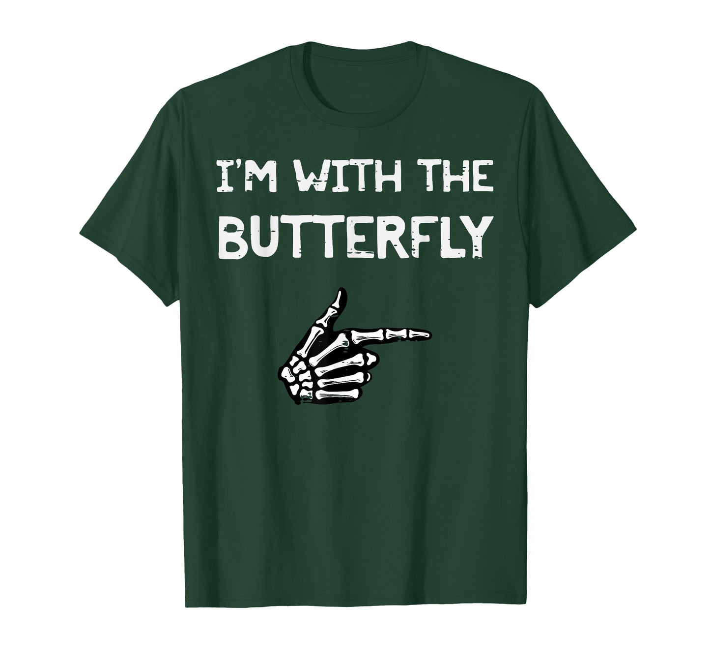 Halloween Im with Butterfly Matching Costume Men Women Kids T-Shirt