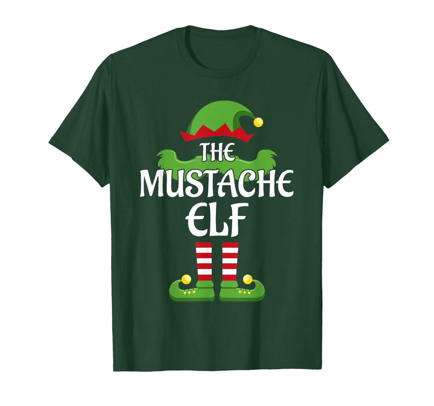 Mustache Elf Family Matching Group Christmas T-Shirt