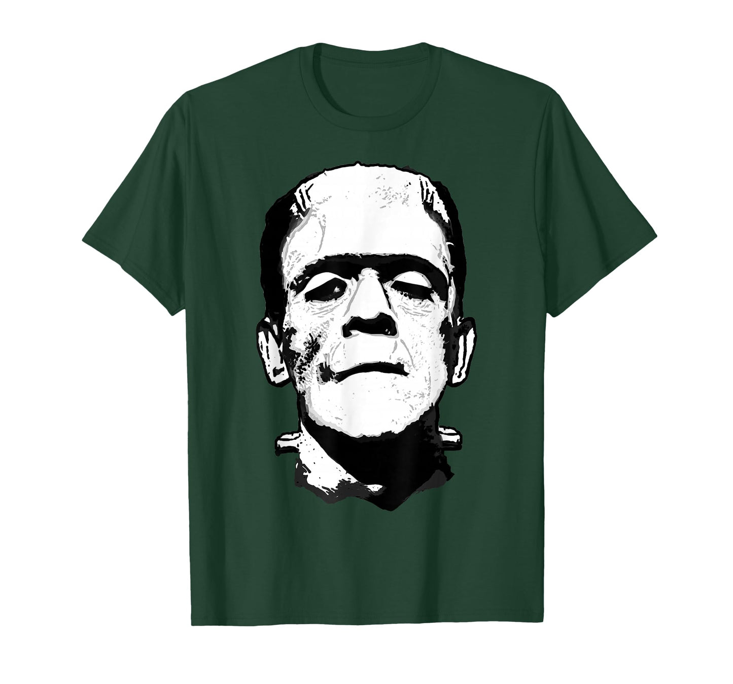 Halloween Frankenstein Monster Black and White T-Shirt