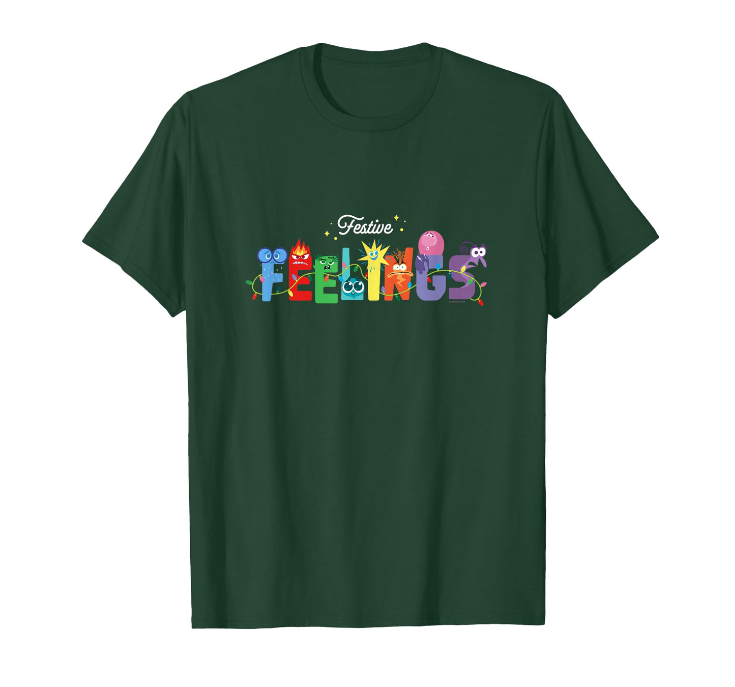 Disney and Pixar’s Inside Out 2 Festive Feelings Holiday T-Shirt