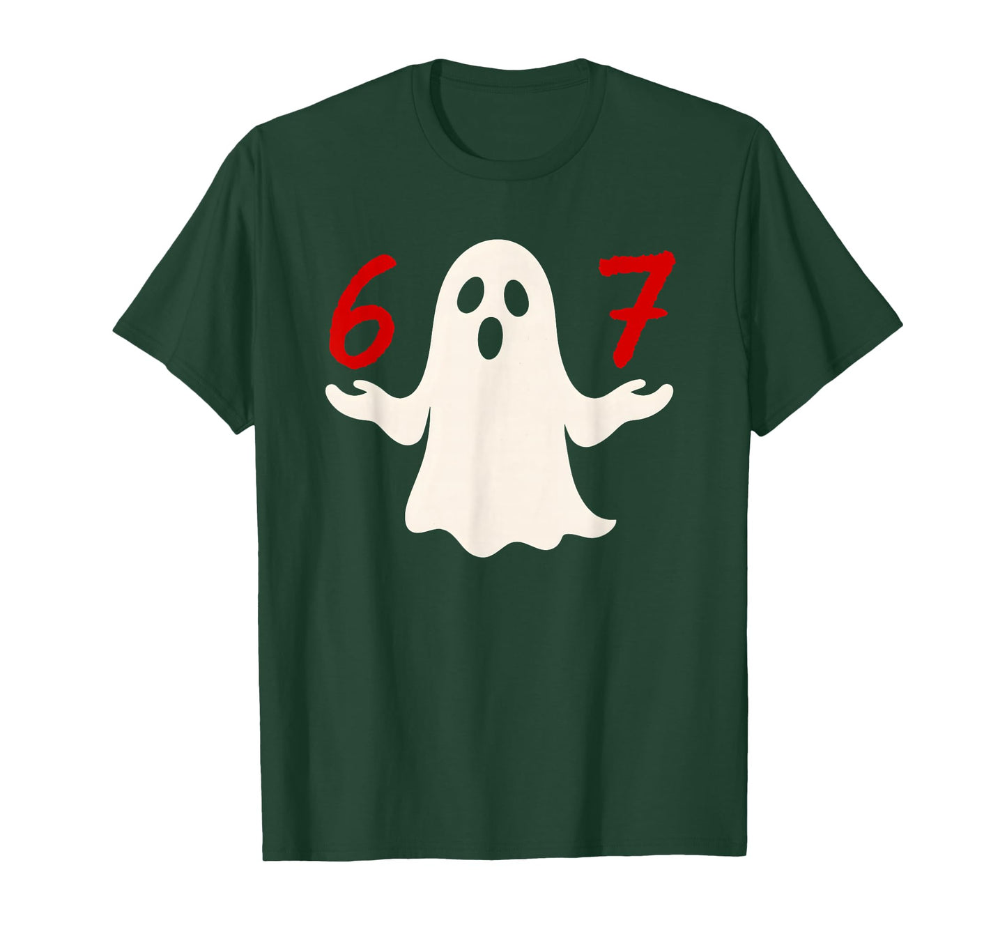 Fun Six Seven Meme 6 7 Halloween Ghost Costume T-Shirt