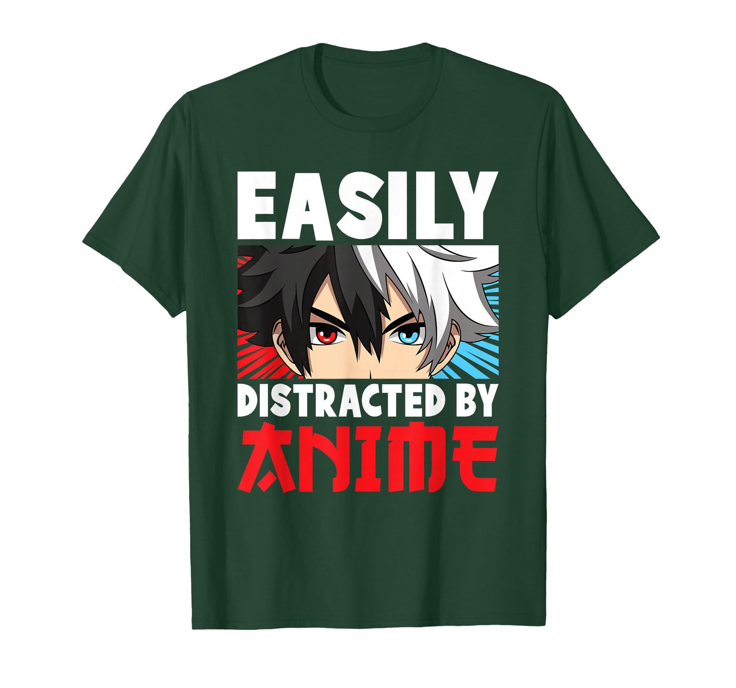 Easily Distracted By Anime Japanese Anime Otaku Men Boys T-Shirt