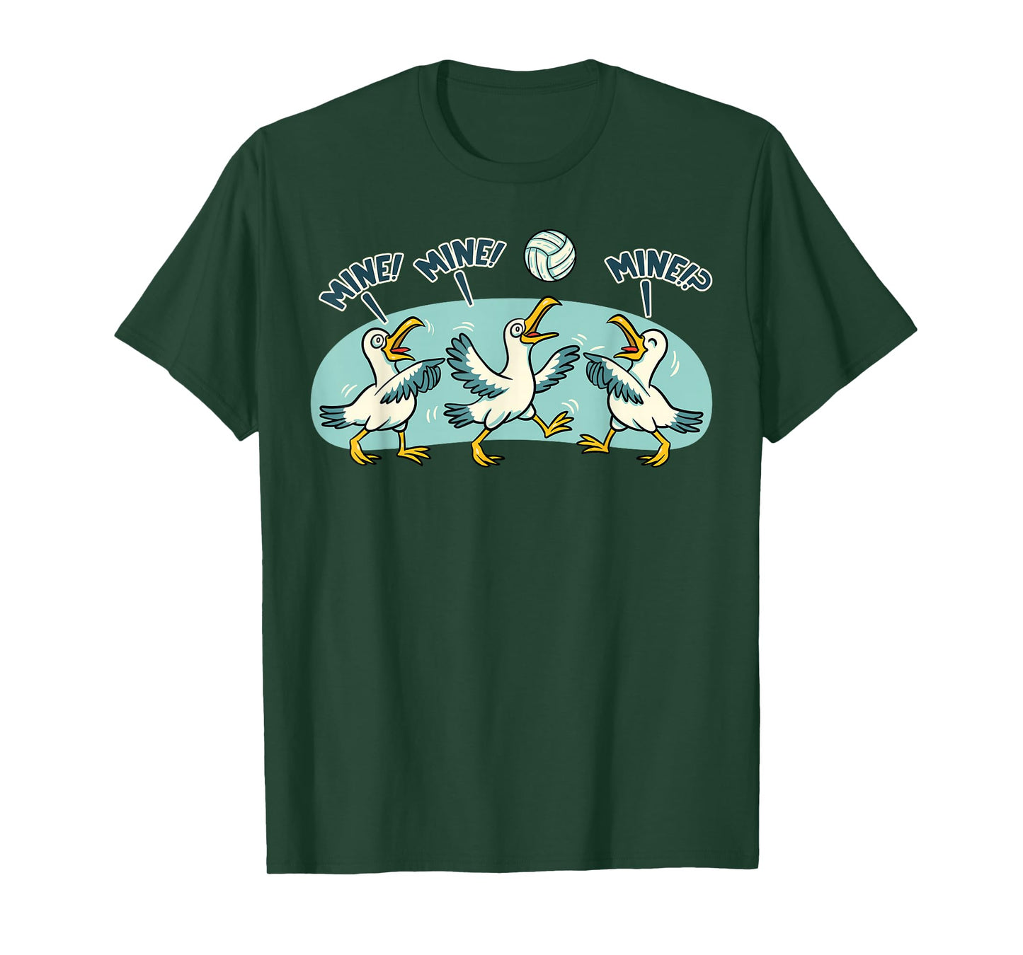 Volleyball Seagull Mine Funny Beach Volleyball Player Gift T-Shirt