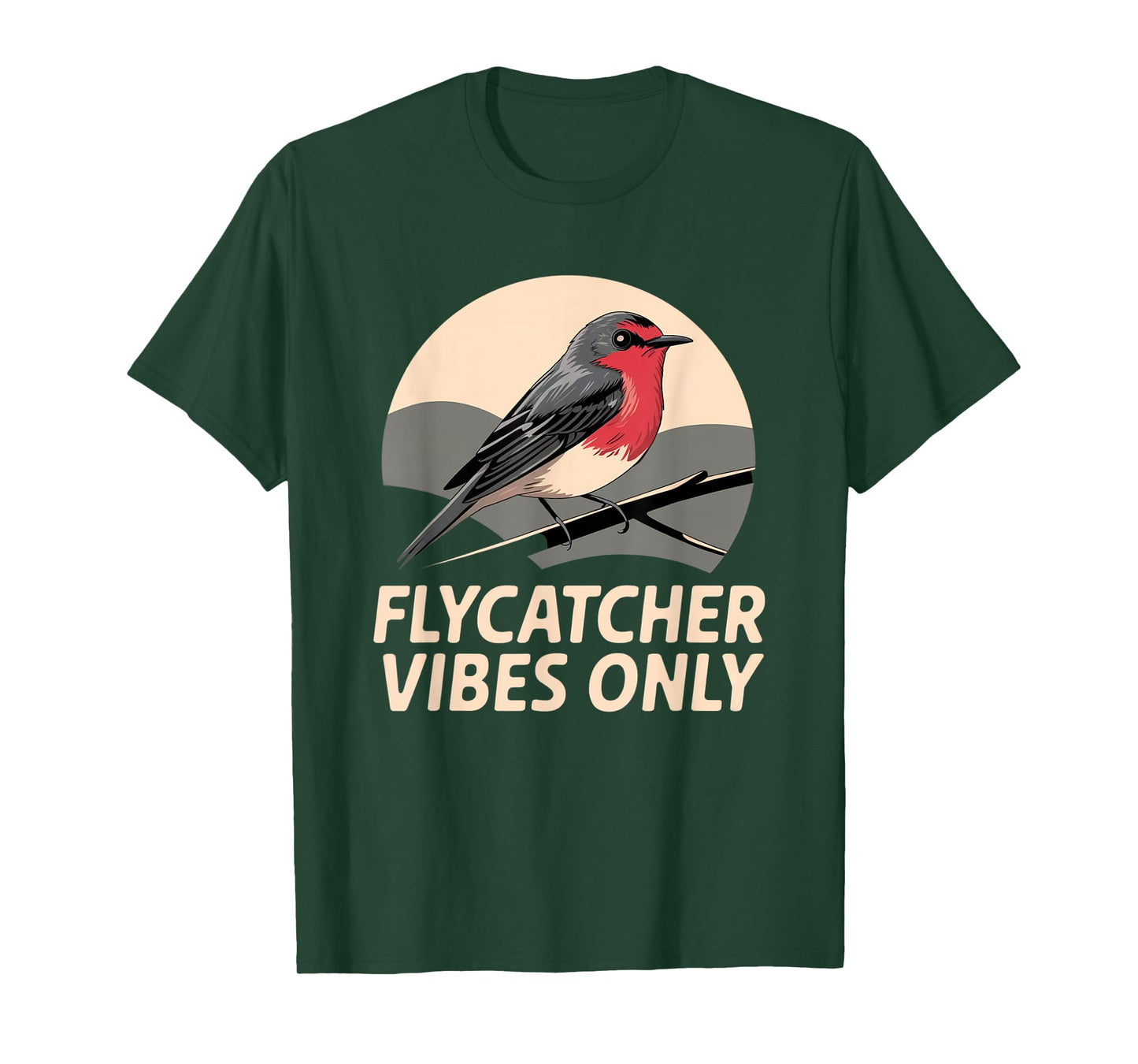 Vermilion Flycatcher – Stunning Passerine Bird Design T-Shirt