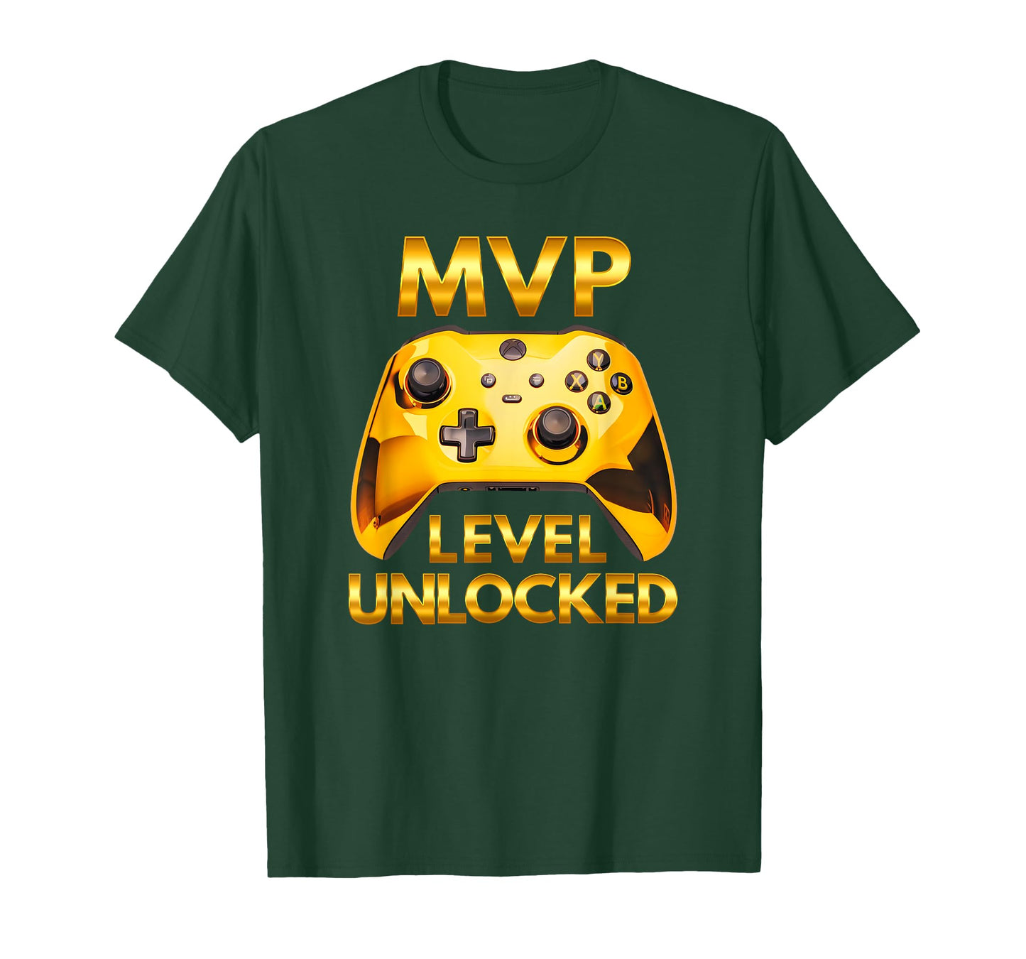 MVP Level Unlocked Video Game Player Gold Gaming Controller T-Shirt