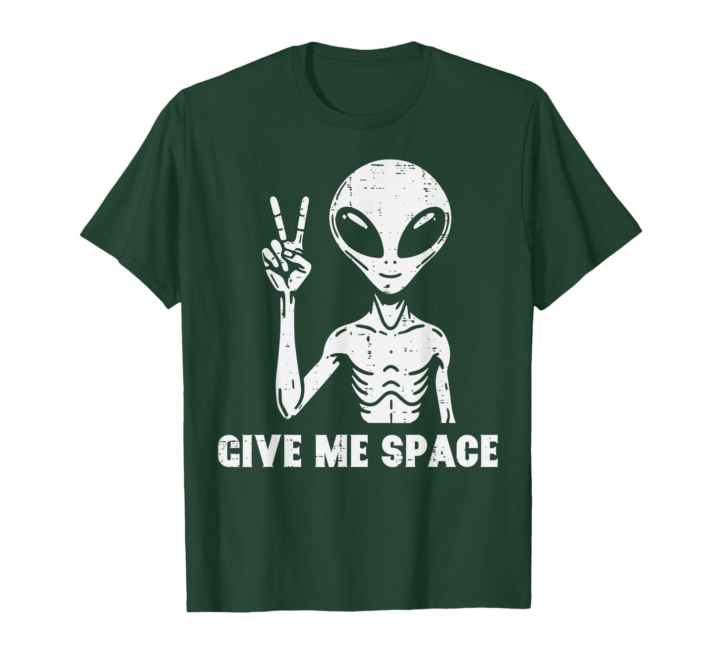 Alien Peace Give Me Space Funny Humor Joke Women Men Kids T-Shirt