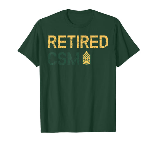 Retired Command Sergeant Major CSM Patriot freedom T-Shirt