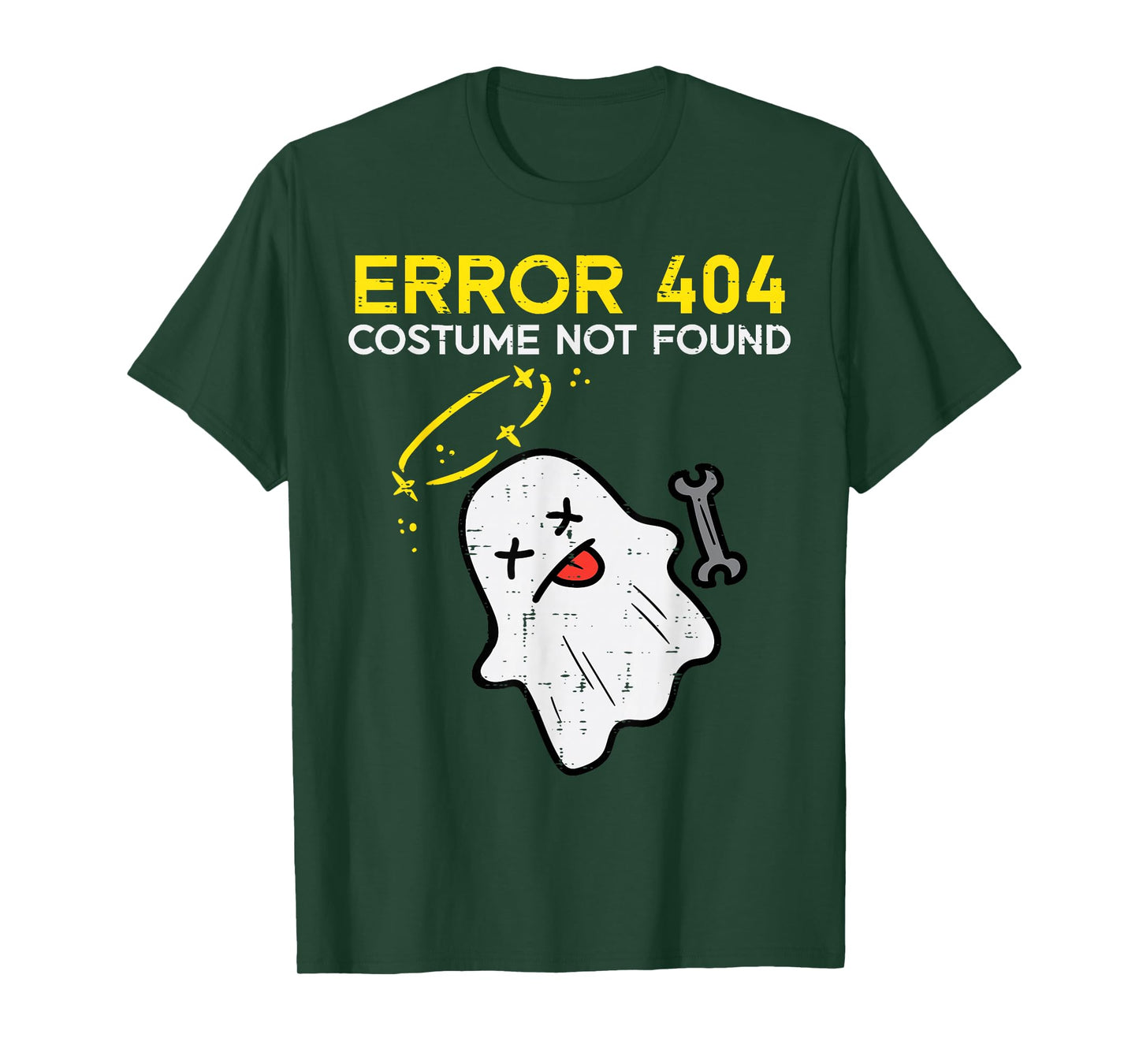 Error 404 Costume Not Found Ghost Funny Halloween Costume T-Shirt