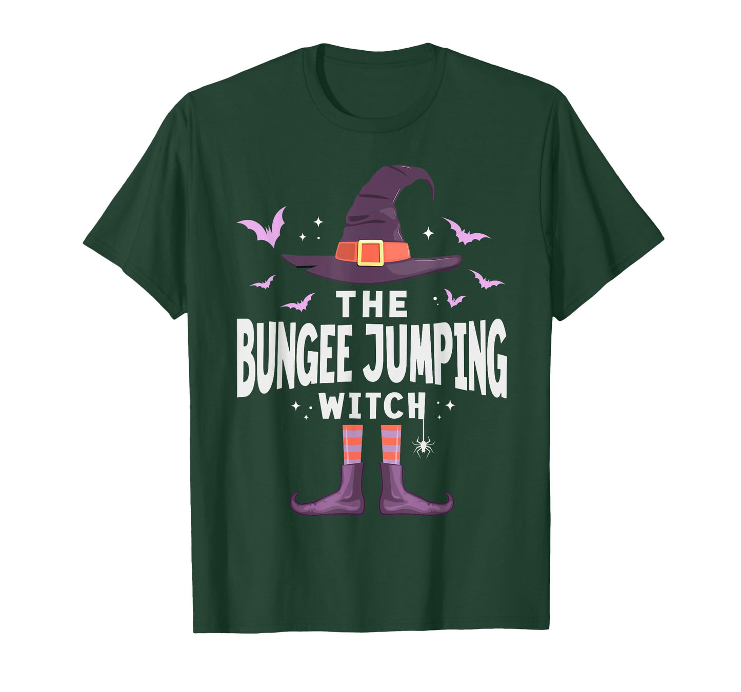 Bungee Jumping Halloween Witch Matching Costume T-Shirt