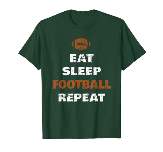 Eat Sleep Football Repeat Love Football Vintage Gift T-Shirt