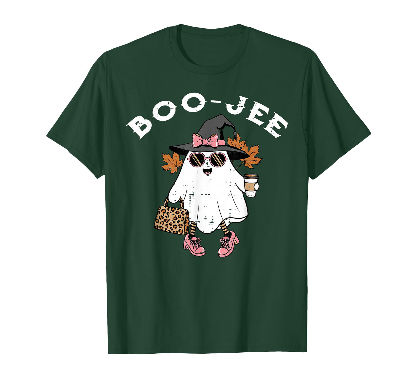 Halloween Ghost Bougie Boojee Fall Costume Women Girls Kids T-Shirt